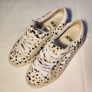 Madewell Sidewalk Low Top Sneakers Cow Pattern Size 5.5